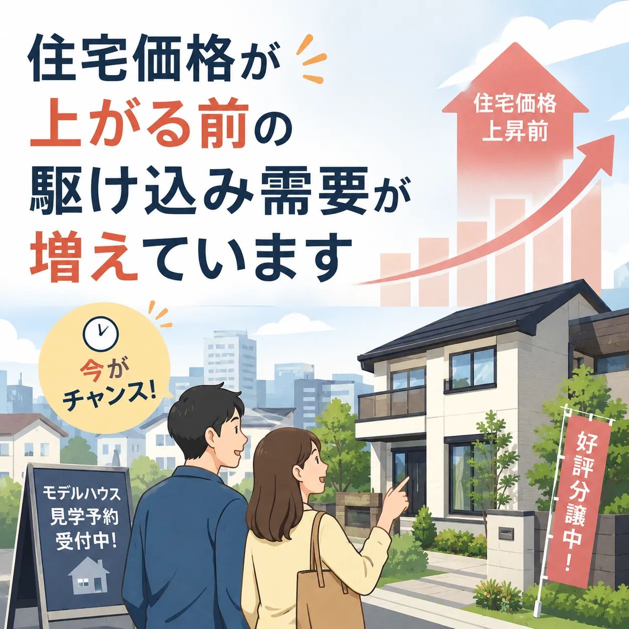 住宅価格が上がる前に。いま動き始める人が増えています